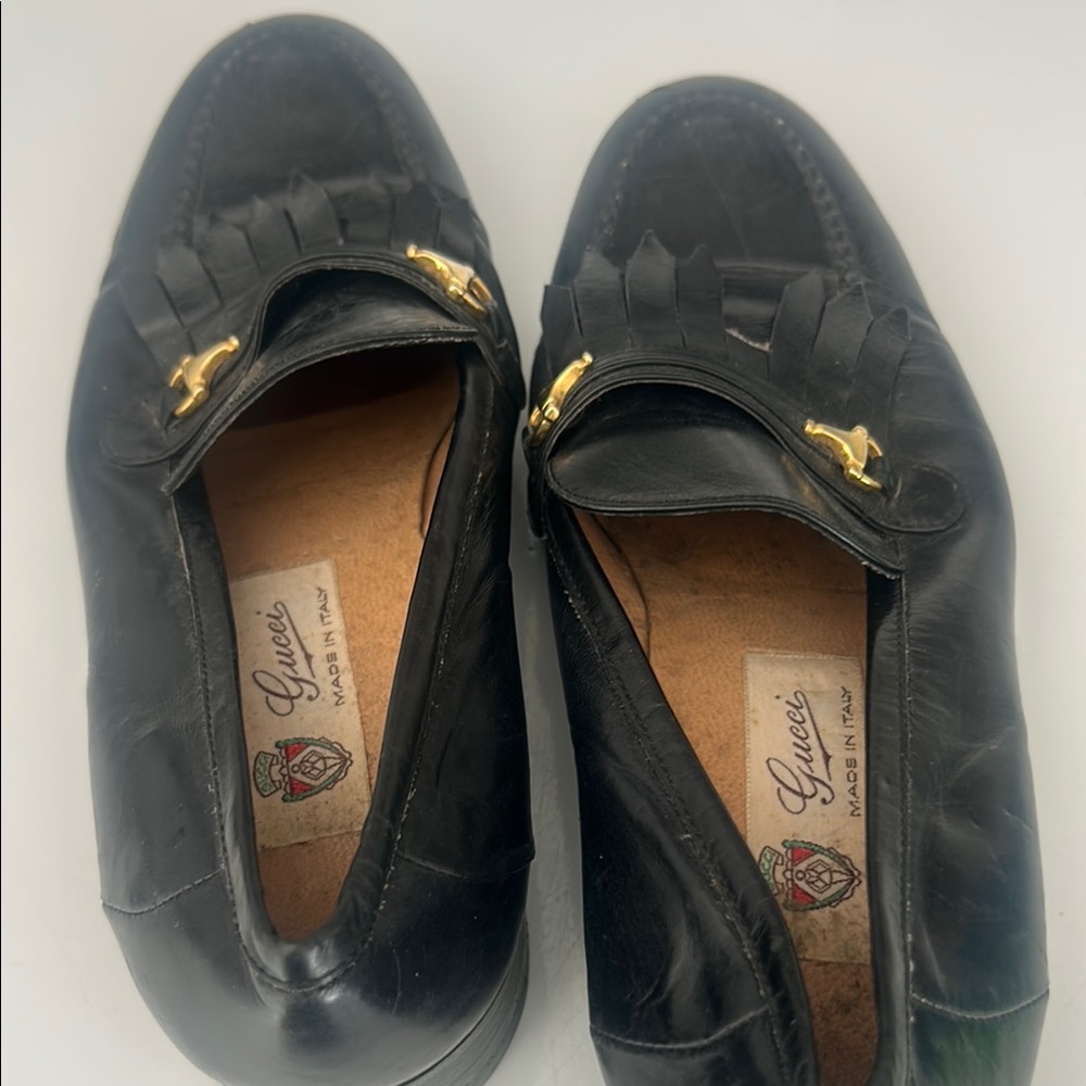 Gucci Black Leather Men's Loafers